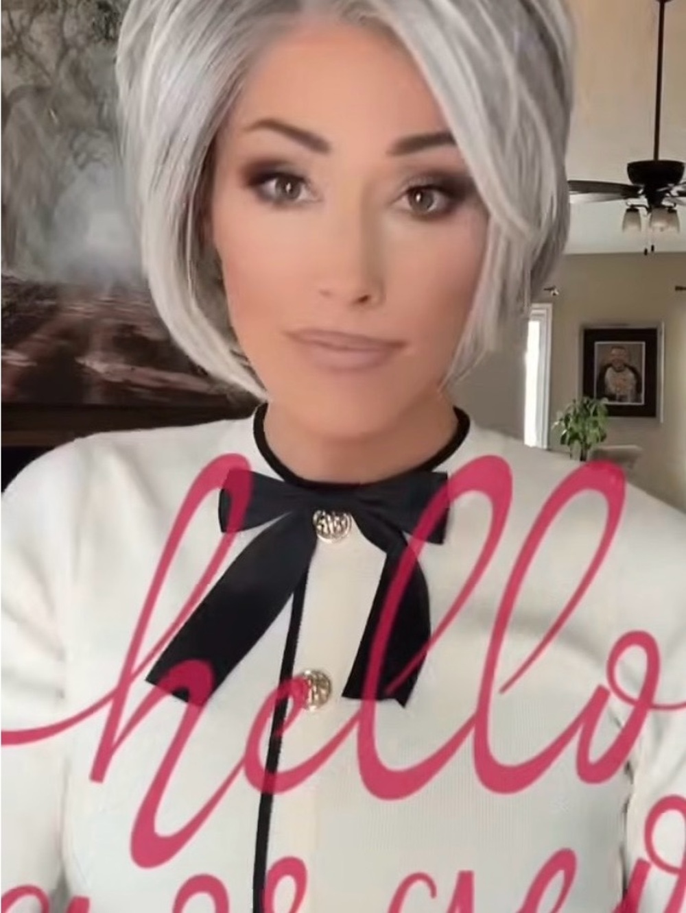 Short Silver Layered Bob Wig — Modern Gray Style